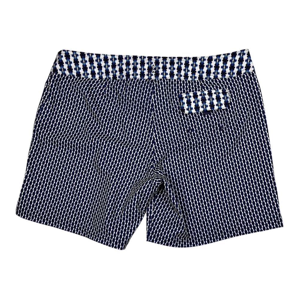 prAna NEW Makenna Boardshort Women's M Indigo Thera Blue Geometric UPF 50 - Picture 2 of 12